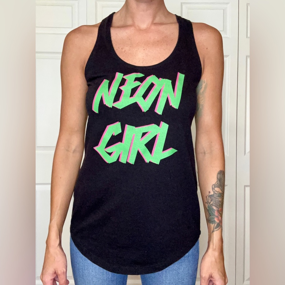 Neon Girl Black Tank Top